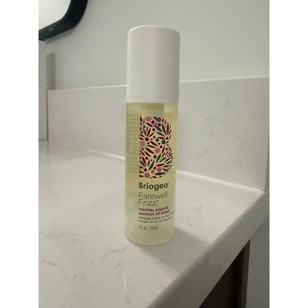 $30 Briogeo Farewell Frizz Rosehip Argan Coconut Oil Blend 1 oz Hair Serum New